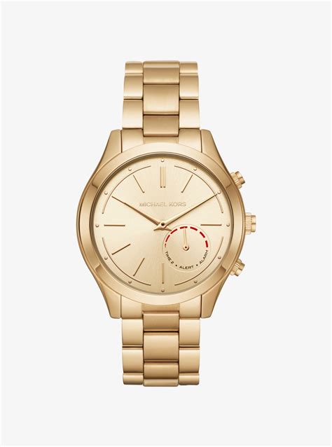 michael kors women's slim runway hybrid smartwatch|michael kors runway chronograph.